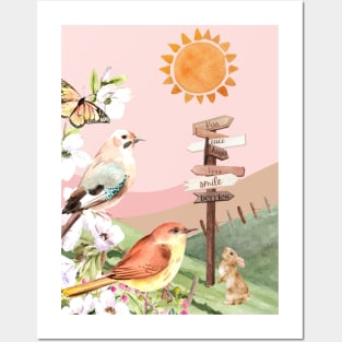 Birds with Sayings Posters and Art